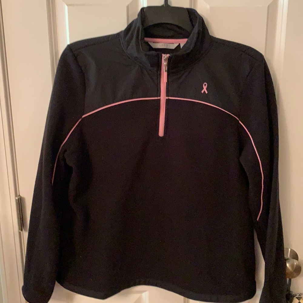 IZOD Pink Ribbon 1/4 Zip Fleece